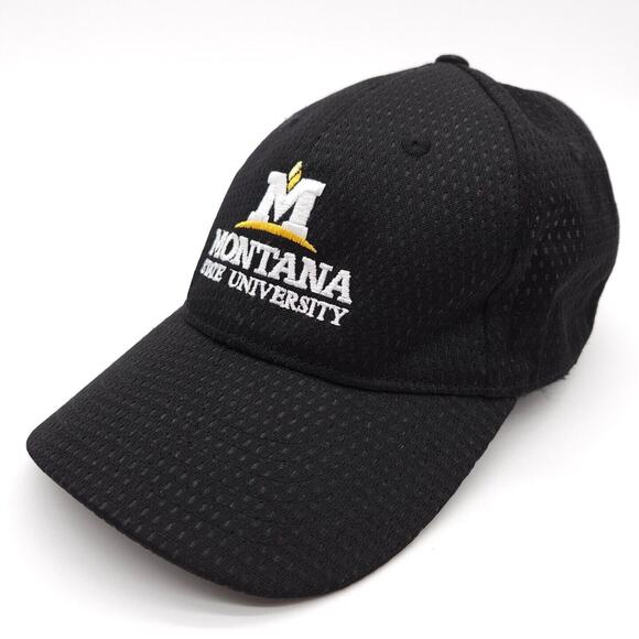 Montana State University Bobcats Strapback Mesh Hat Ball Cap Black NCAA‎ College - Picture 1 of 7